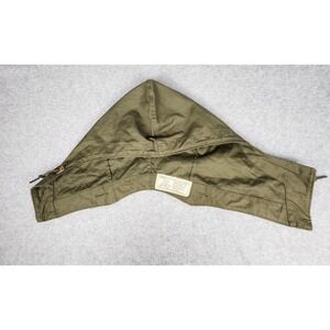 Vintage US‎ Army M-1943 Field Jacket Hood Olive Green Canvas WWII Military 40s